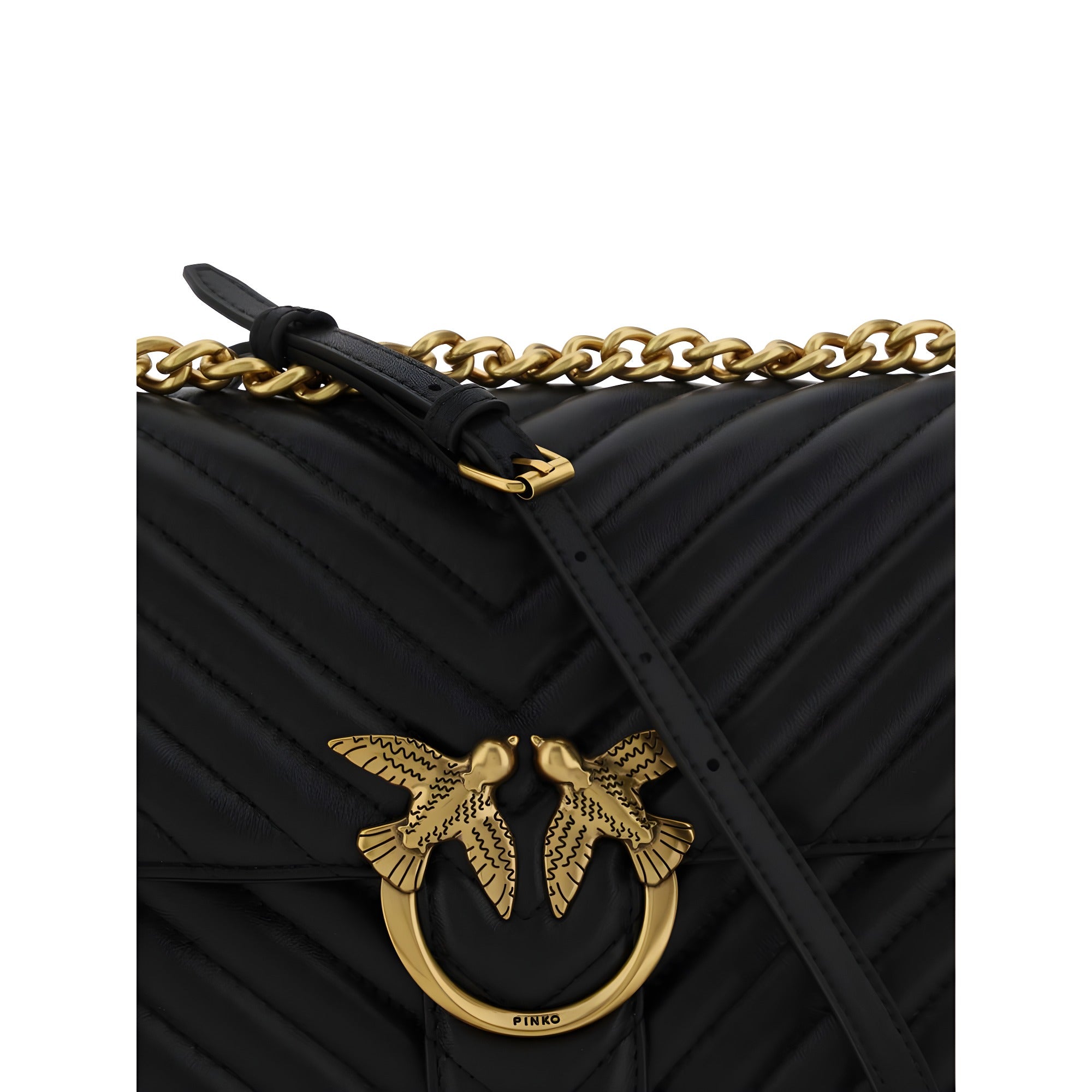 PINKO Black Love One Classic Shoulder Bag