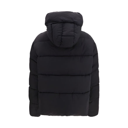 PINKO Black Nylon Full-Length Jacket