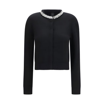 PINKO Black Wool Cardigan