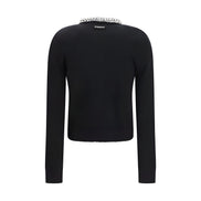 PINKO Black Wool Cardigan