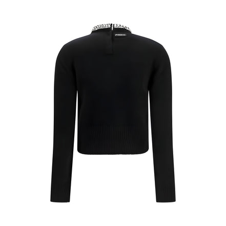 PINKO Black Wool Oves Aries Sweatshirt