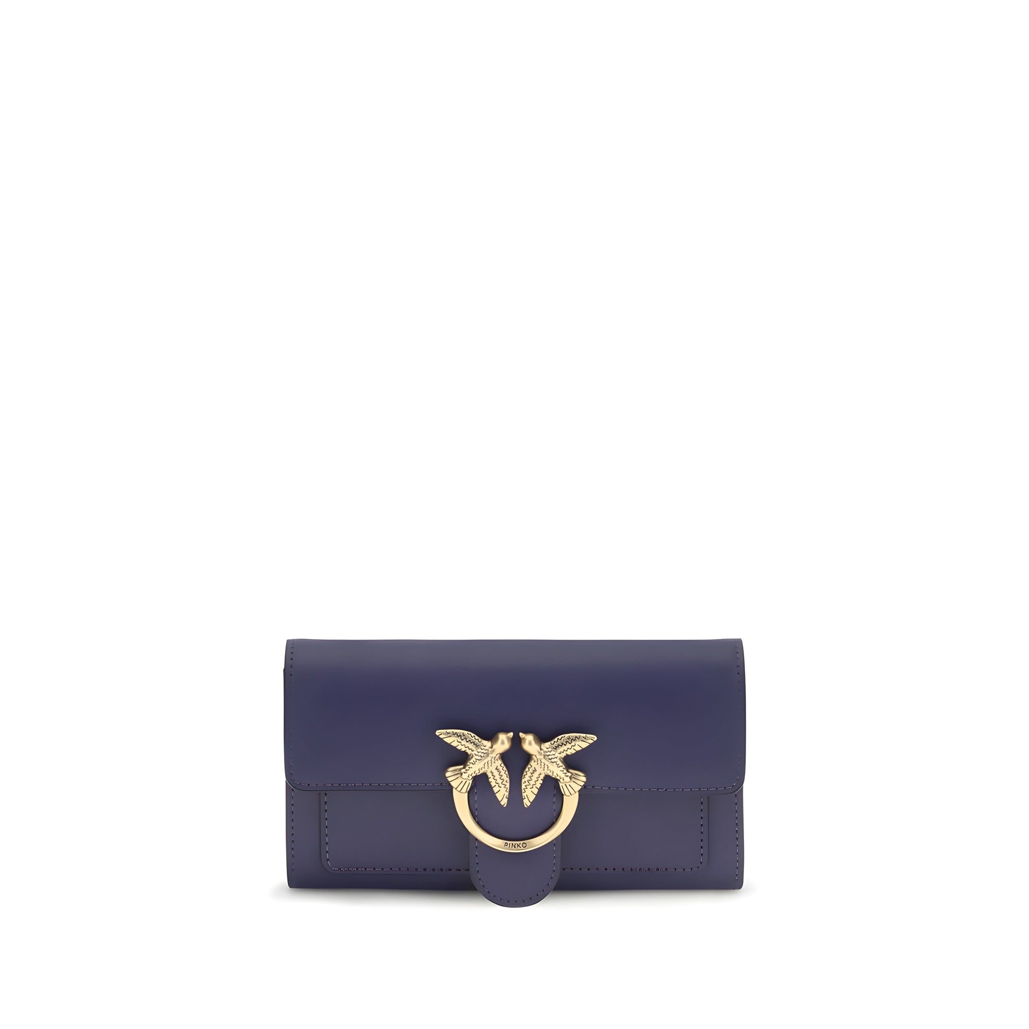 PINKO Blue Love One Chain Wallet