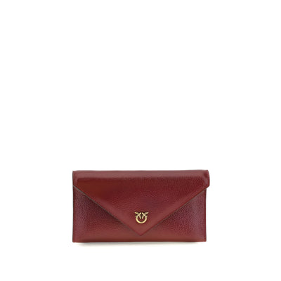 PINKO Bordeaux Love Birds Clutch Bag