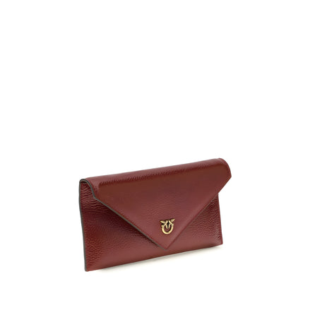 PINKO Bordeaux Love Birds Clutch Bag