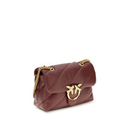PINKO Bordeaux Calf Leather Shoulder Bag