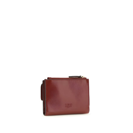 PINKO Bordeaux Logo Snap Wallet