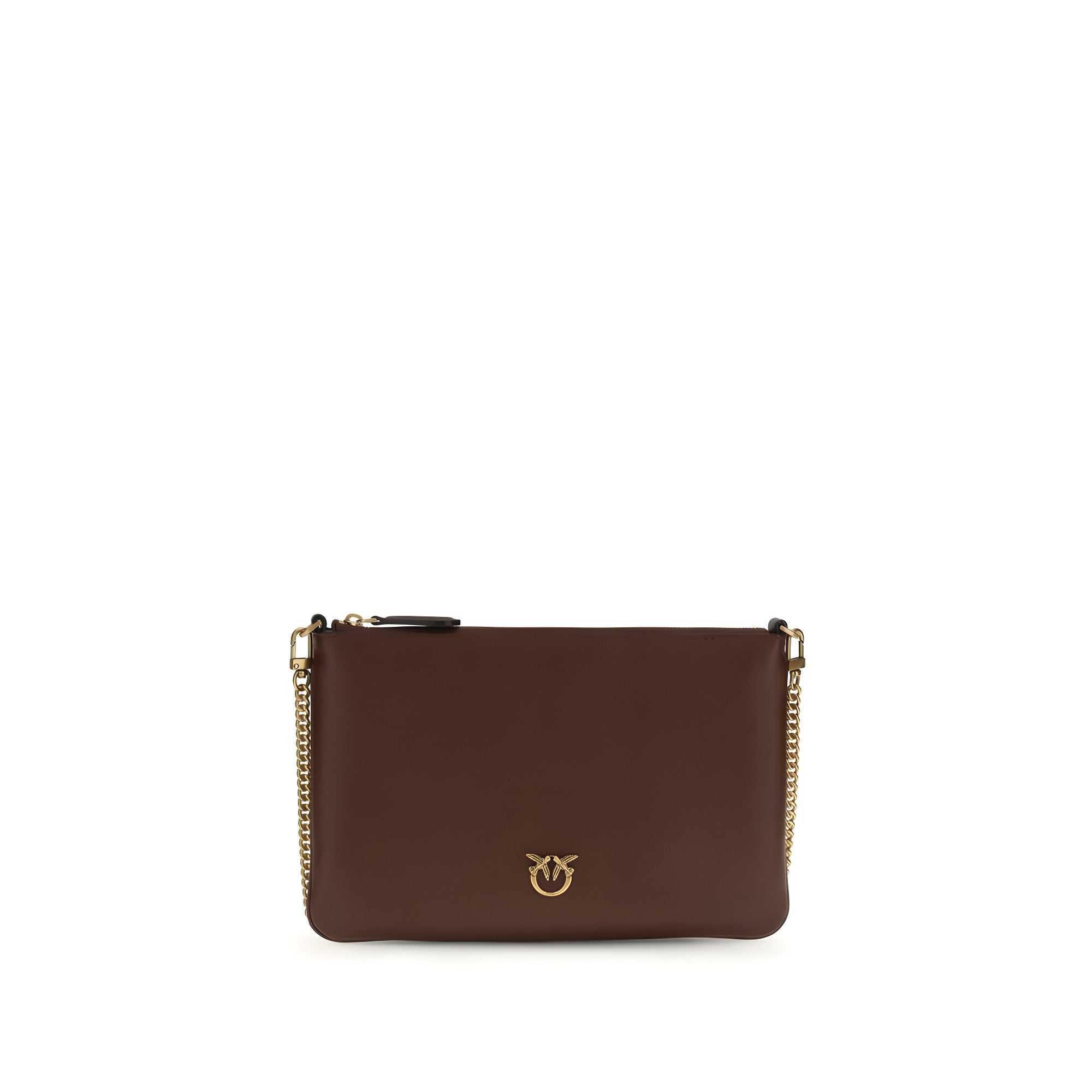 PINKO Bordeaux Calf Leather Shoulder Bag