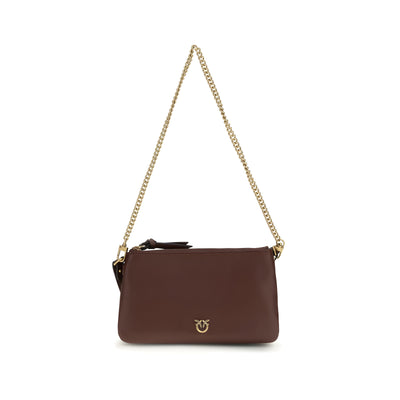 PINKO Brown Double Mini Shoulder Bag