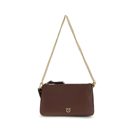 PINKO Brown Double Mini Shoulder Bag