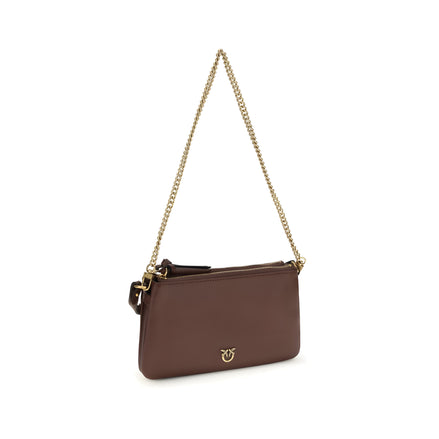 PINKO Brown Double Mini Shoulder Bag