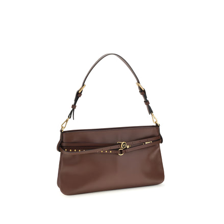 PINKO Brown Buckle Shoulder Bag