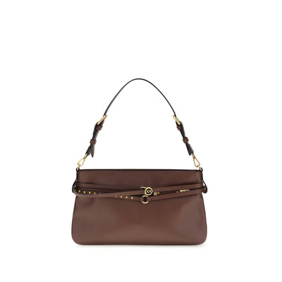 PINKO Brown Buckle Shoulder Bag