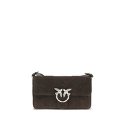 PINKO Brown Calf Leather Shoulder Bag