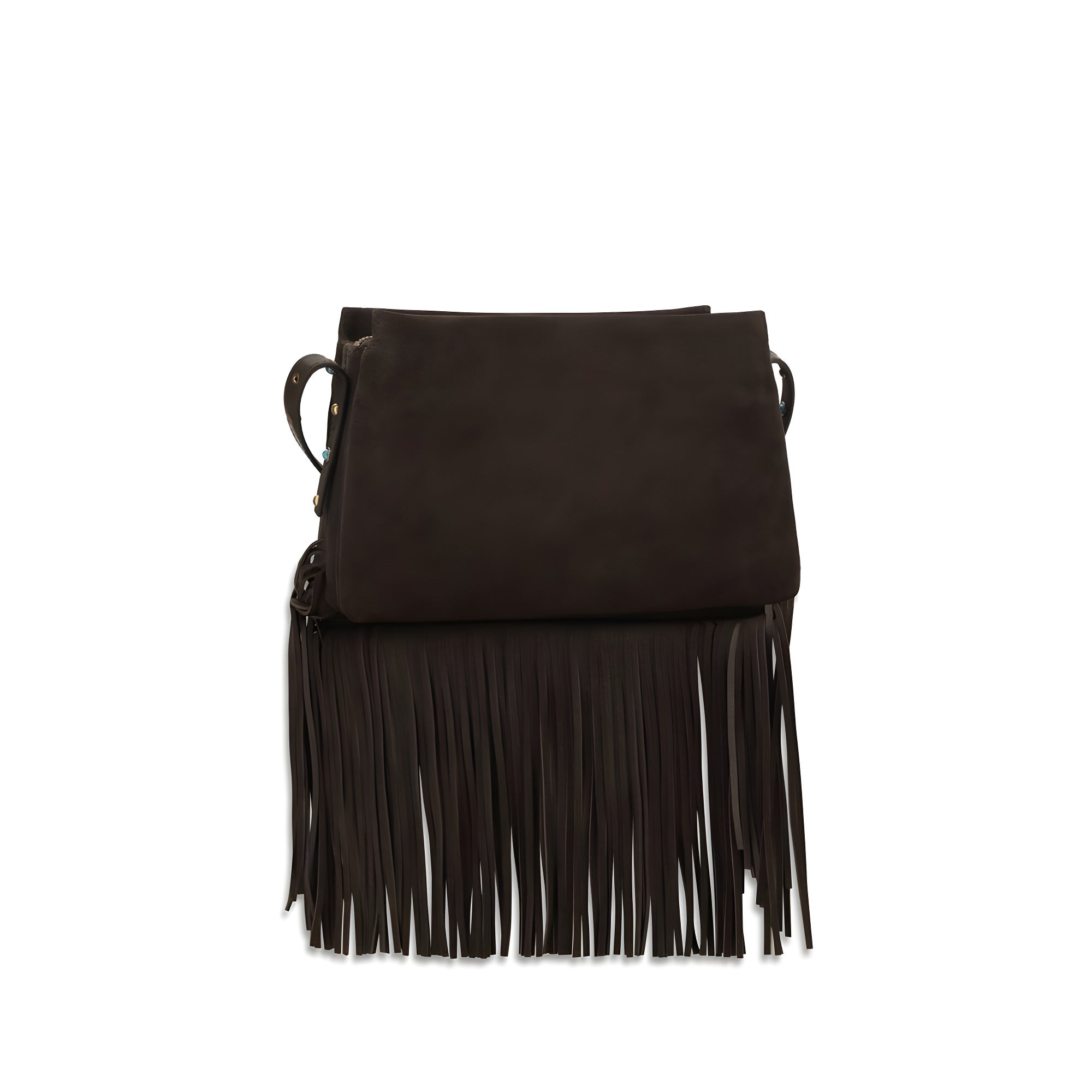 PINKO Brown Calf Leather Shoulder Bag