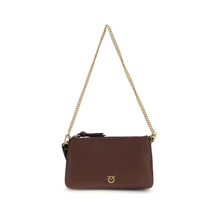 PINKO Brown Double Mini Shoulder Bag