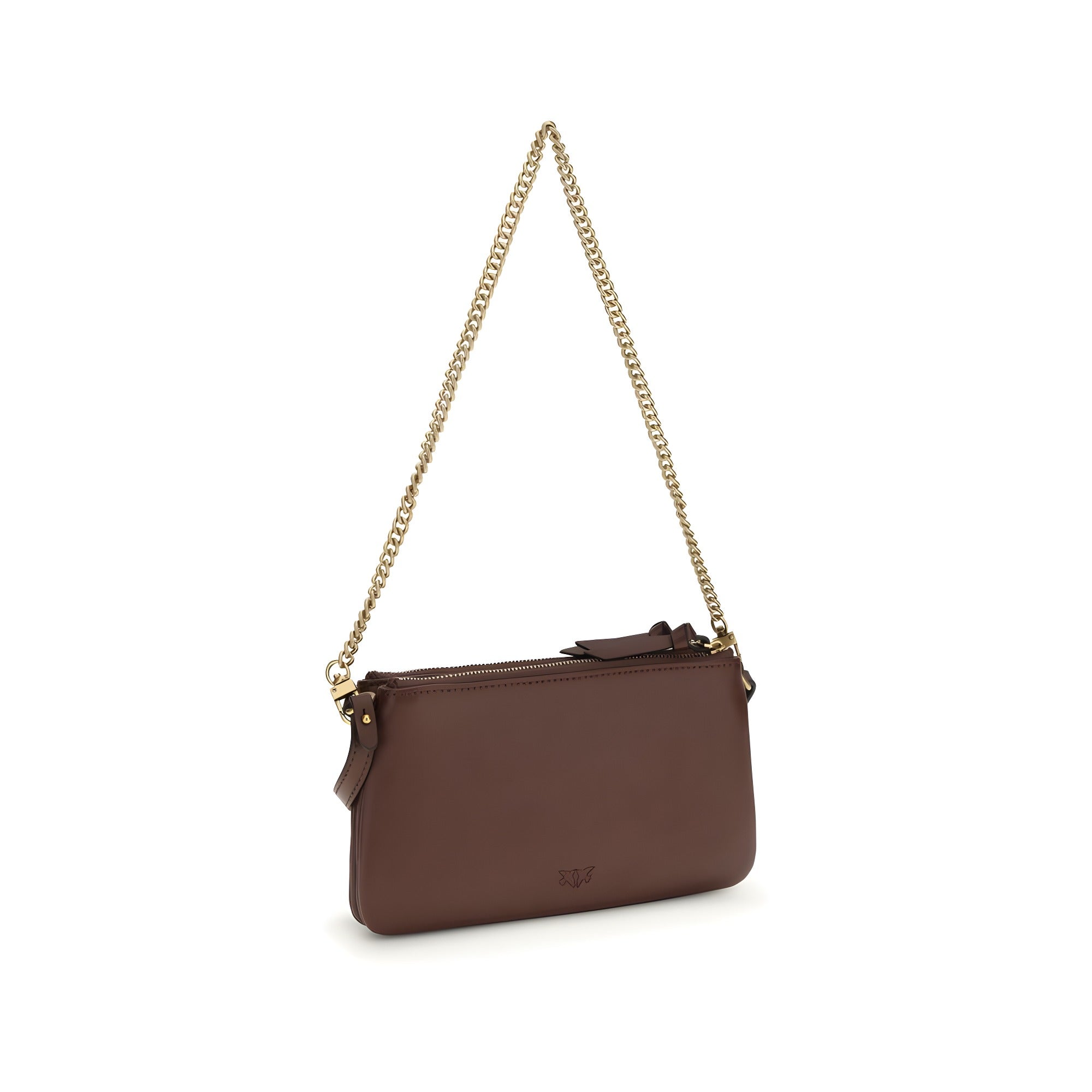 PINKO Brown Double Mini Shoulder Bag