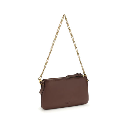 PINKO Brown Double Mini Shoulder Bag