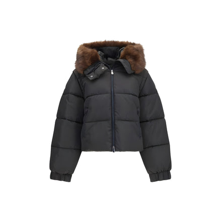 PINKO Brown Goose Down Full-Length Jacket