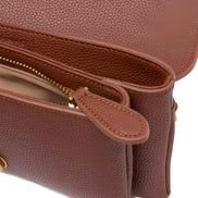 PINKO Brown Love Boucle Riga Mini Crossbody Bag