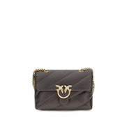 PINKO Brown Leather Shoulder Bag