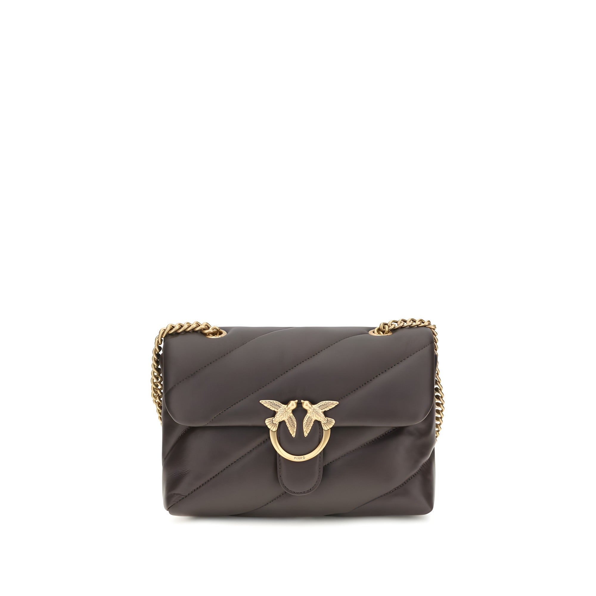 PINKO Brown Leather Shoulder Bag