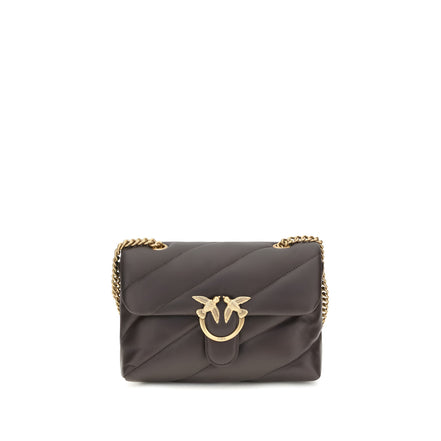 PINKO Brown Leather Shoulder Bag