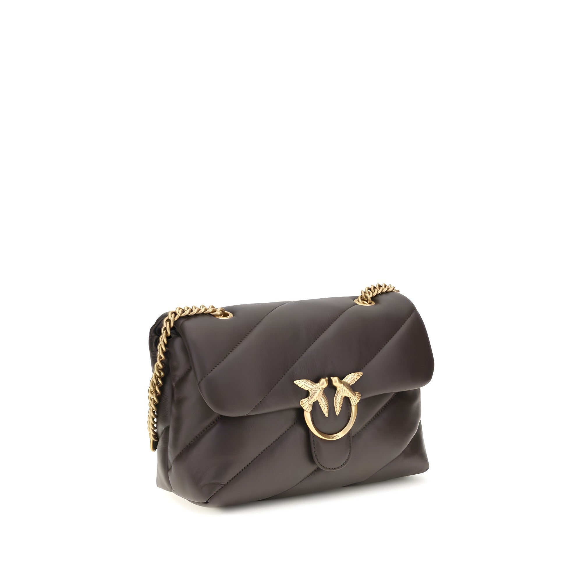PINKO Brown Leather Shoulder Bag