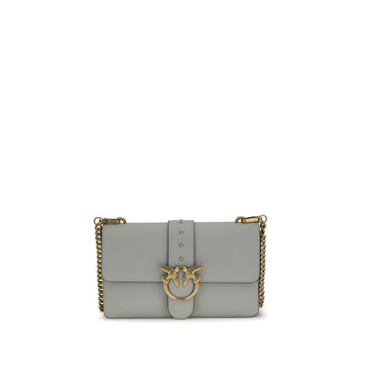 PINKO Gray Simply Love One Shoulder Bag
