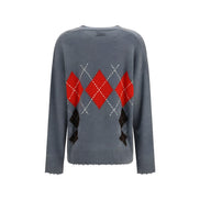 PINKO Gray Wool Cardigan