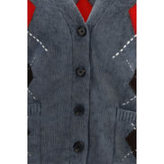 PINKO Gray Wool Cardigan