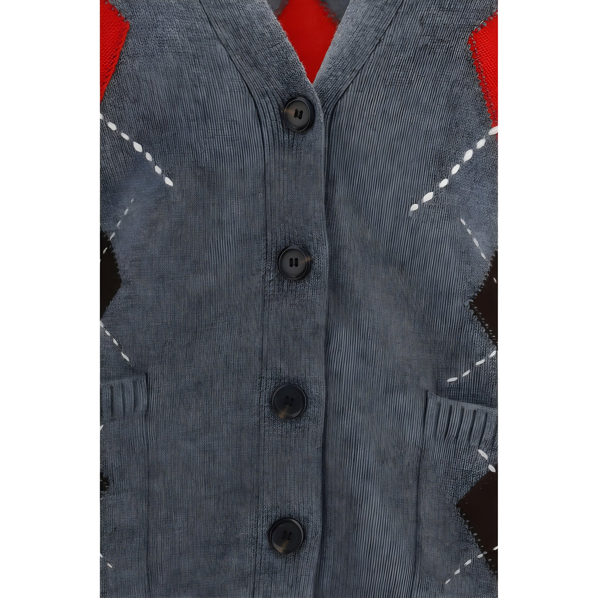 PINKO Gray Wool Cardigan