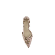 PINKO Multicolor Calf Leather Mid Heel Pumps
