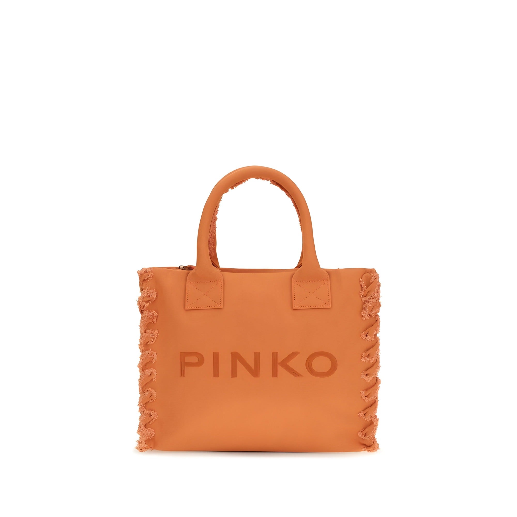 PINKO Orange Logo Tote Bag