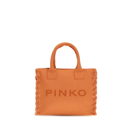 PINKO Orange Logo Tote Bag
