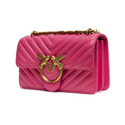 PINKO Pink Love One Mini Chevron Shoulder Bag