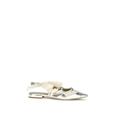 PINKO Silver Gianira Ballet Flats