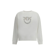 PINKO White Embroidered Logo Sweatshirt