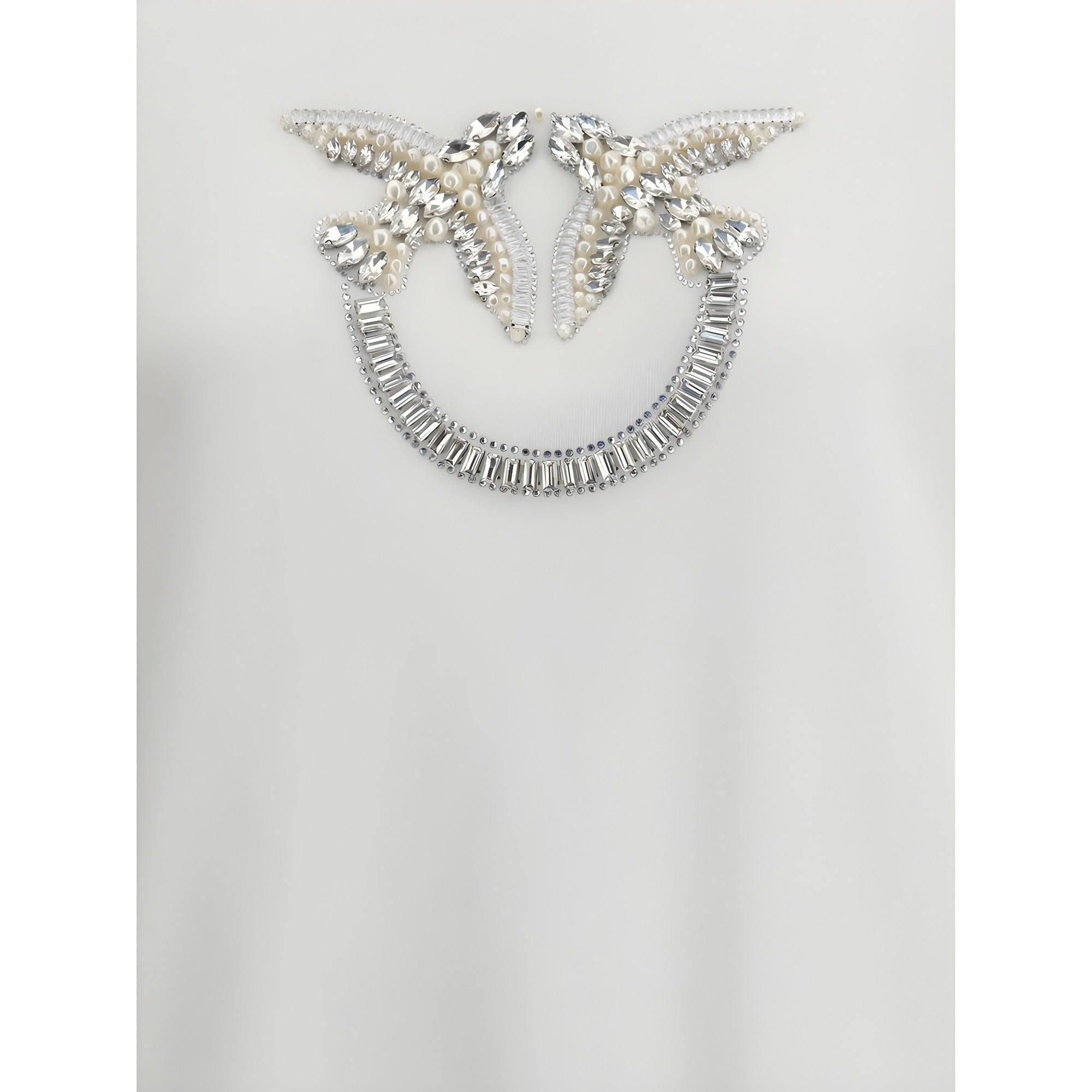 PINKO White Embroidered Logo Sweatshirt