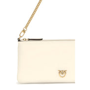 PINKO White Logo Chain Shoulder Bag
