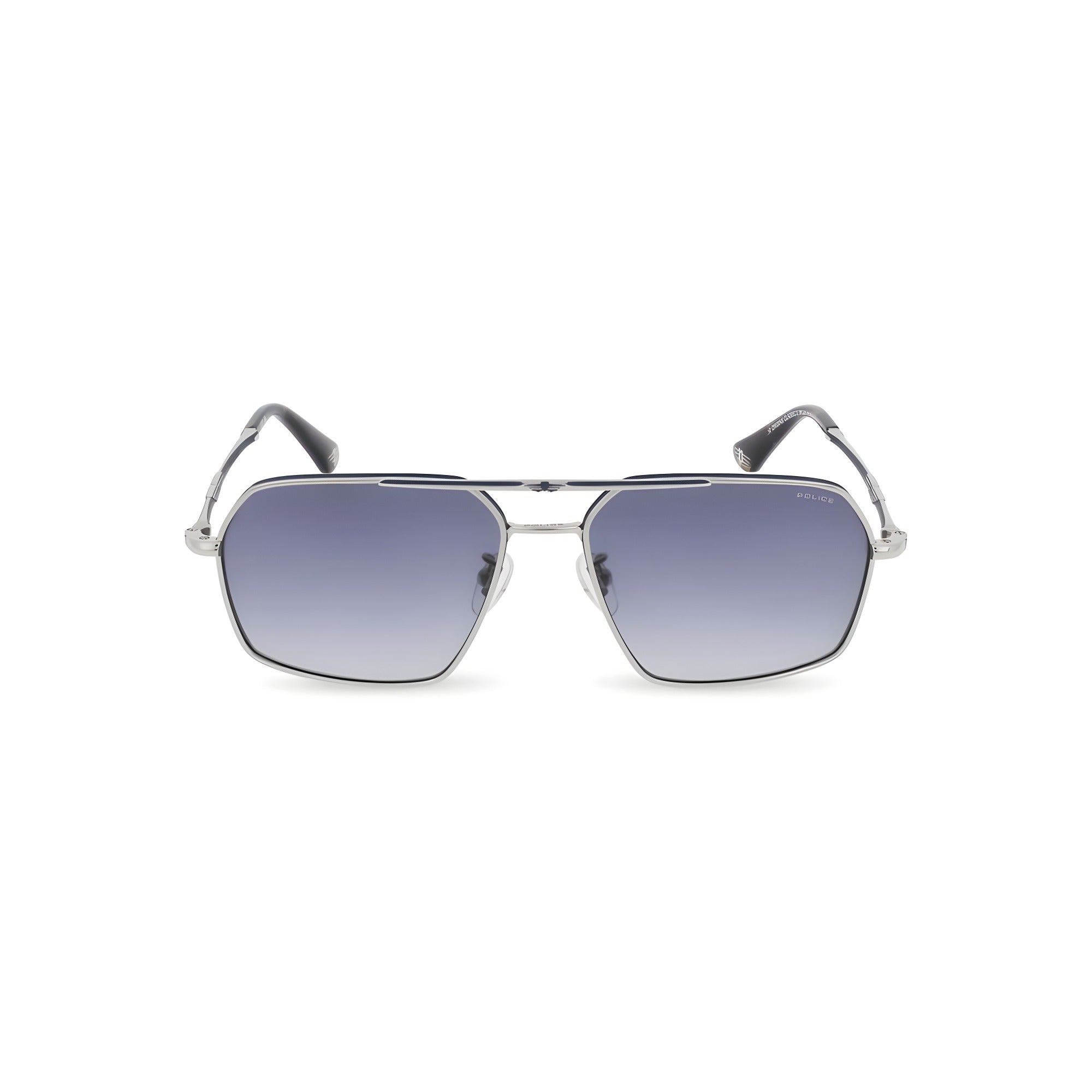Police Gray Metal Sunglasses