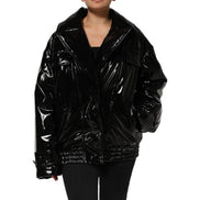 Veste matelassée noire en polyester Dolce & Gabbana