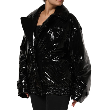 Veste matelassée noire en polyester Dolce & Gabbana