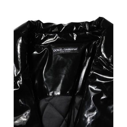 Veste matelassée noire en polyester Dolce & Gabbana