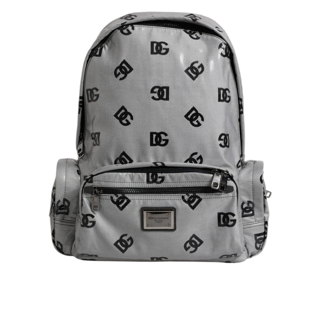 Dolce & Gabbana Grey Black DG Logo Backpack