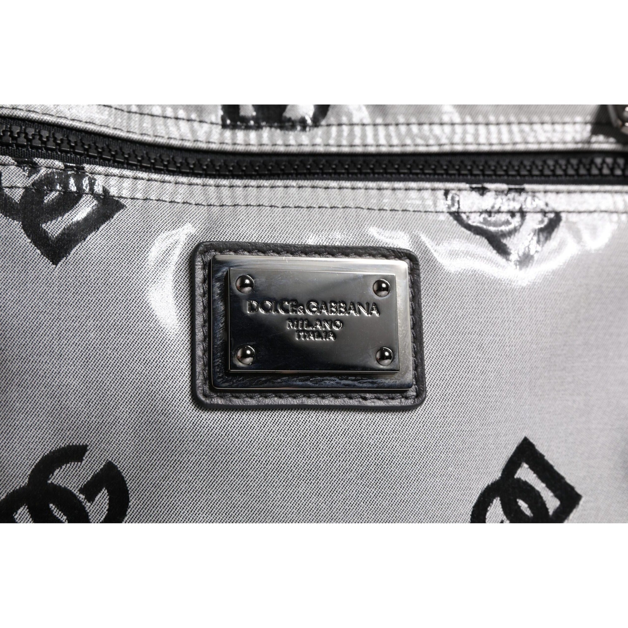 Dolce & Gabbana Grey Black DG Logo Backpack