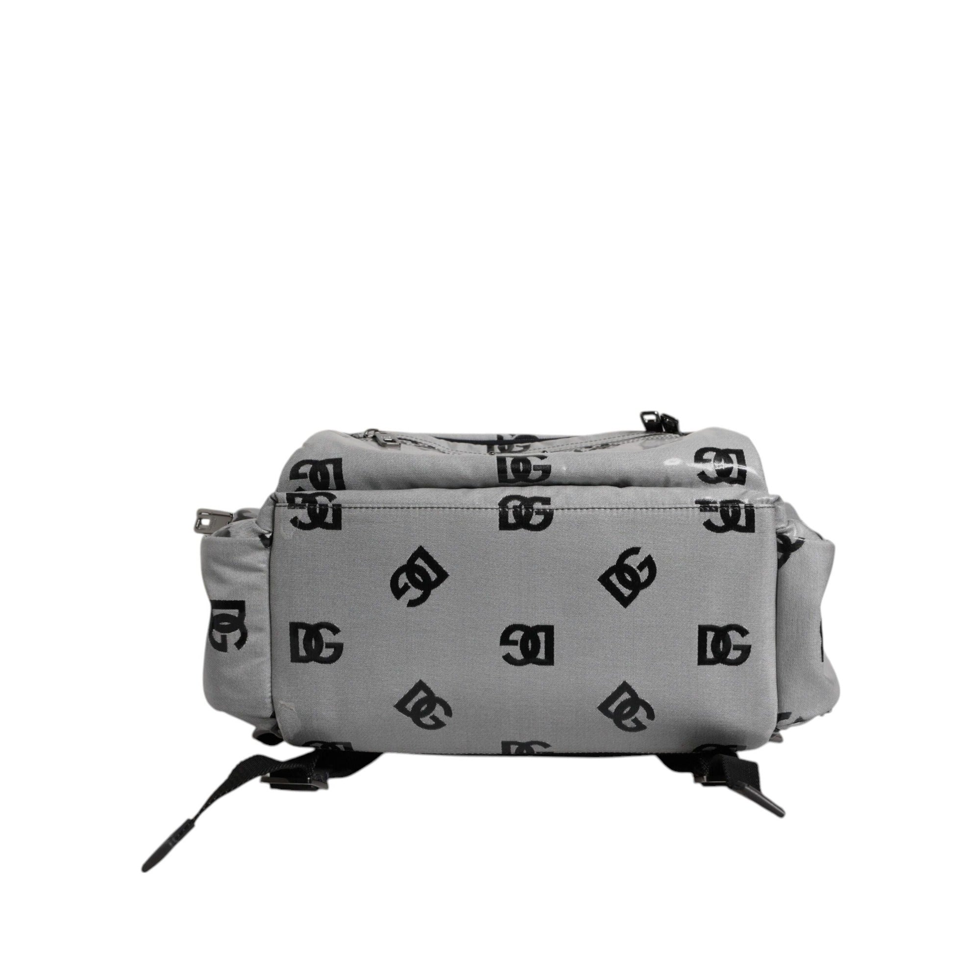 Dolce & Gabbana Grey Black DG Logo Backpack