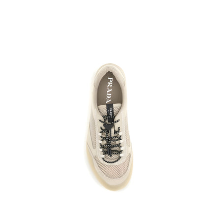 Prada Beige Athletic Sneakers