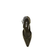 Prada Bicolor Cotton High Heel Pumps