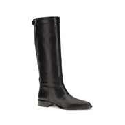Prada Black Calf Leather Bos Taurus Ankle Boots