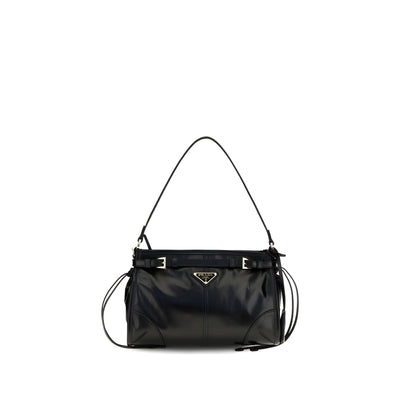 Prada Black Calf Leather Handbag Bonnie